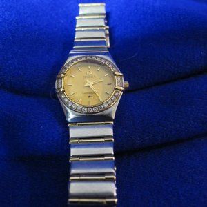 Omega Constellation two tone 18kt womens watch